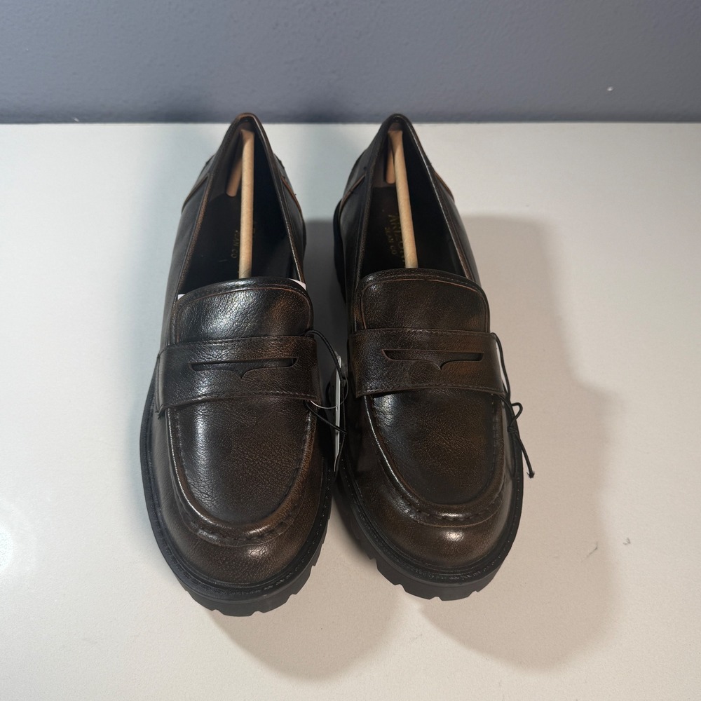 Arizona Jean Co Lillie Loafers Women 9 Brown New Lug Sole Penny Slip On Shoes - Picture 4 of 7
